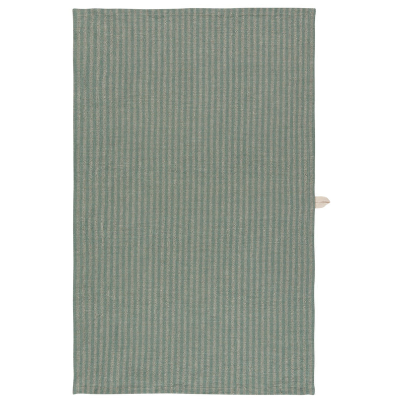 Heirloom - Jade Stripe Linen - Cotton Dishtowel Home & Kitchen