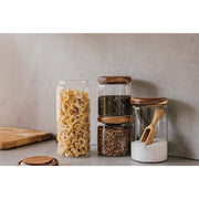Heirloom - Jar Glass Acacia Large Home & Kitchen