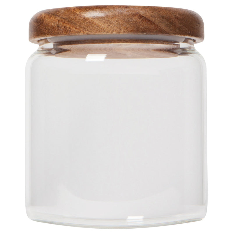 Heirloom - Jar Glass Acacia Small Home & Kitchen