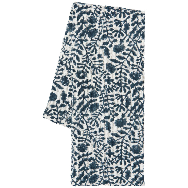 Heirloom - Jasmine Block Print Waffle Dishtowel Home & Kitchen