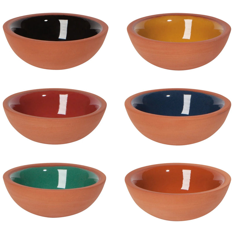 Heirloom - Kaleidoscope Terracotta Pinch Bowls Set of 6 Home & Kitchen