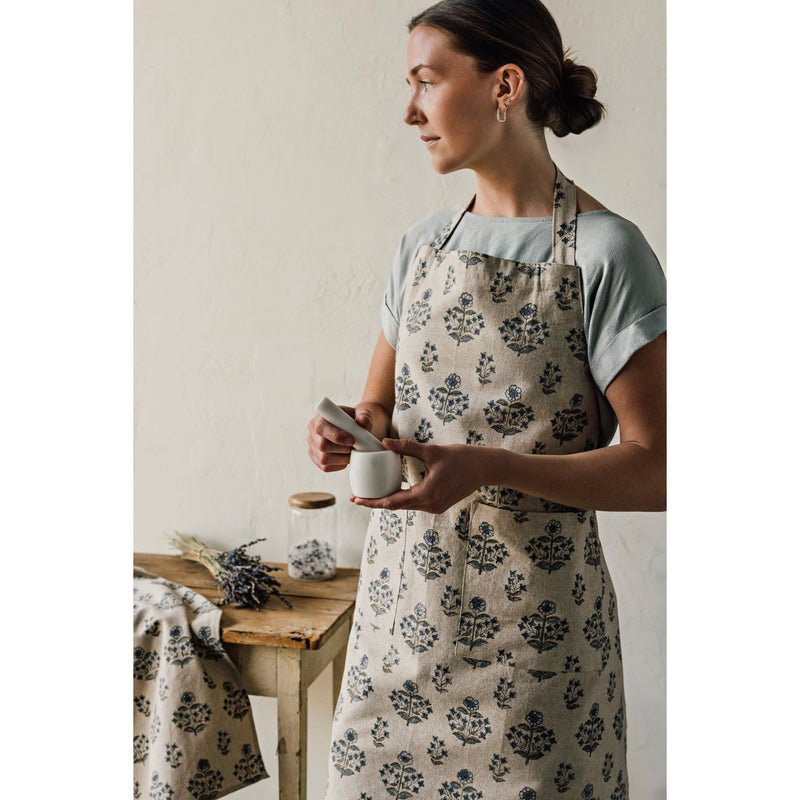 Heirloom - Kitchen Towel Block Print Salvia Home & Kitchen