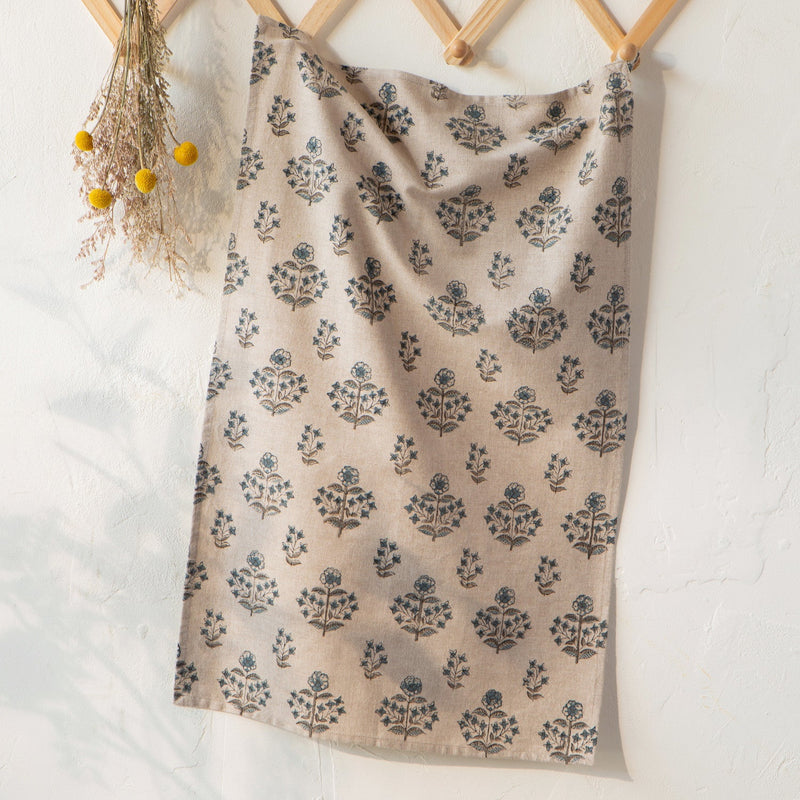 Heirloom - Kitchen Towel Block Print Salvia Home & Kitchen