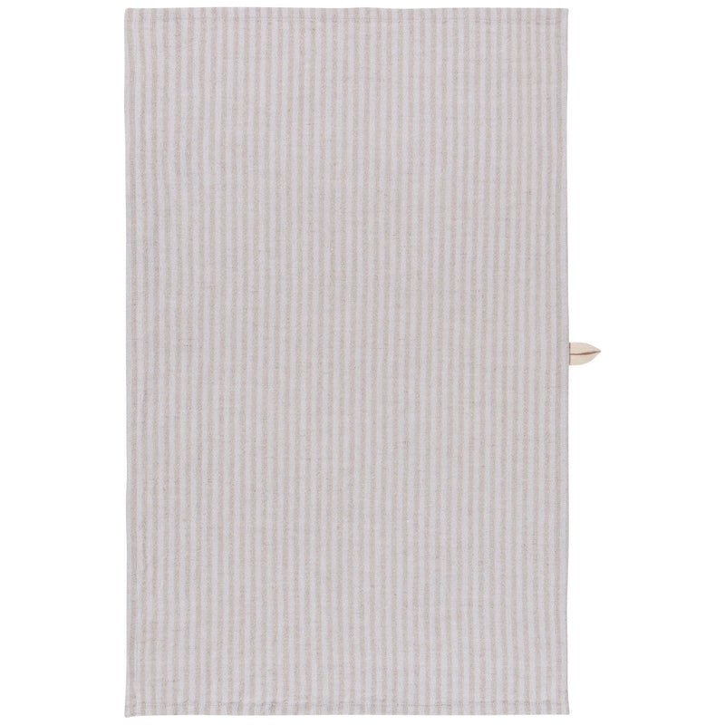 Heirloom - Kitchen Towel Linen/Ctn Stripe DoveGray | Gray Home & Kitchen