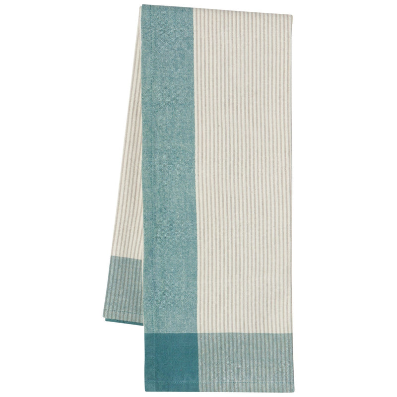 Heirloom - Lagoon Array Stripe Dishtowel Set of 2 Home & Kitchen