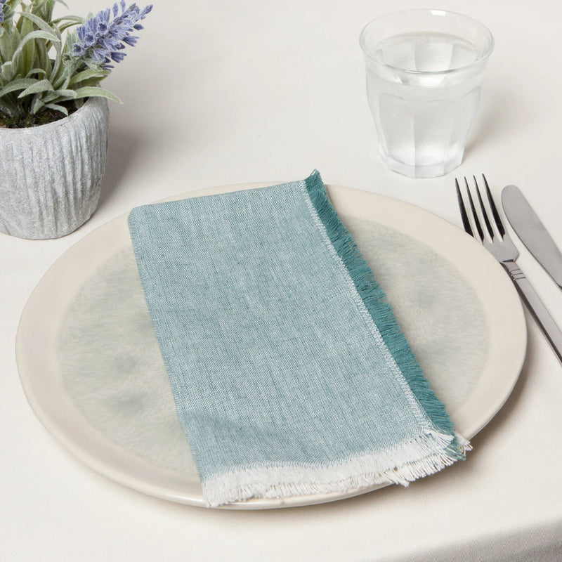 Heirloom - Lagoon Chambray Napkins Set of 4 Home & Kitchen