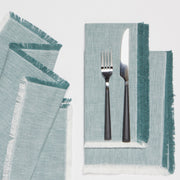 Heirloom - Lagoon Chambray Napkins Set of 4 Home & Kitchen