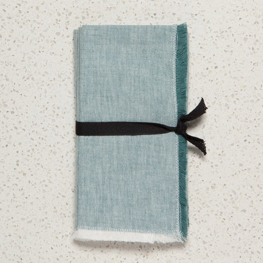 Heirloom - Lagoon Chambray Napkins Set of 4 Home & Kitchen