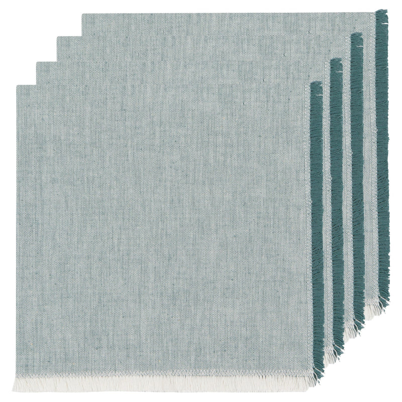 Heirloom - Lagoon Chambray Napkins Set of 4 Home & Kitchen