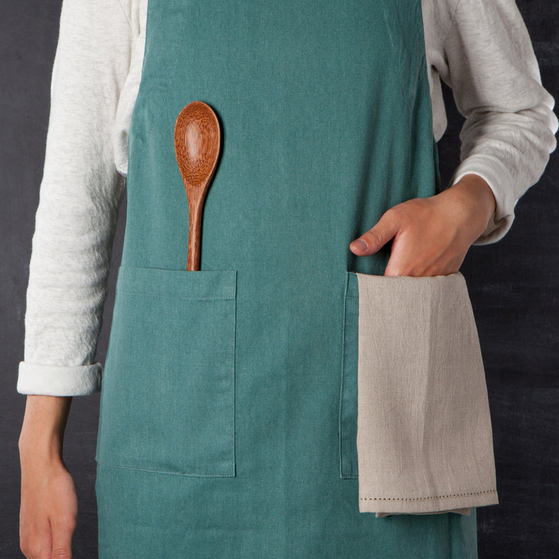 Heirloom - Lagoon Stonewash Apron Home & Kitchen