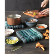 Heirloom - Lagoon Wool Felt Ball Trivet Home & Kitchen