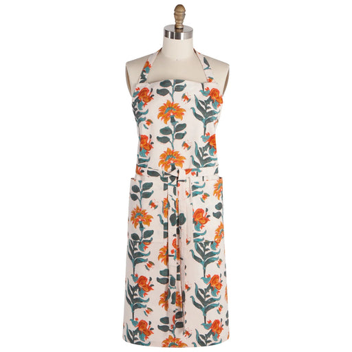 Heirloom - Marigold Block Print Apron Home & Kitchen