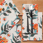 Heirloom - Marigold Block Print Napkins Set of 4 Home & Kitchen