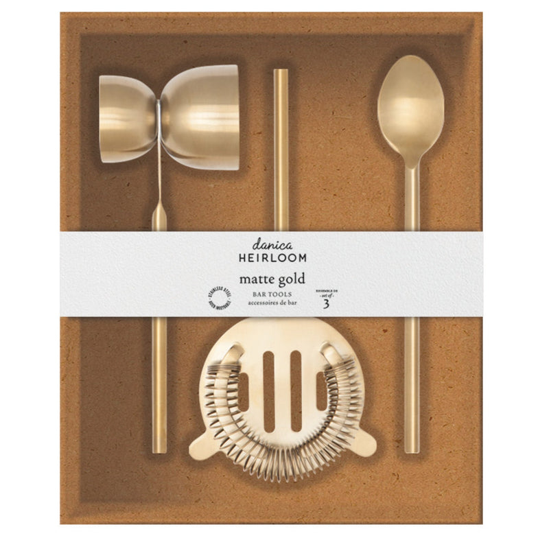 Heirloom - Matte Gold Bar Tools Set of 3 Home & Kitchen