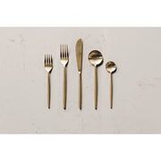 Heirloom - Matte Gold Taper Flatware Set of 5 Home & Kitchen