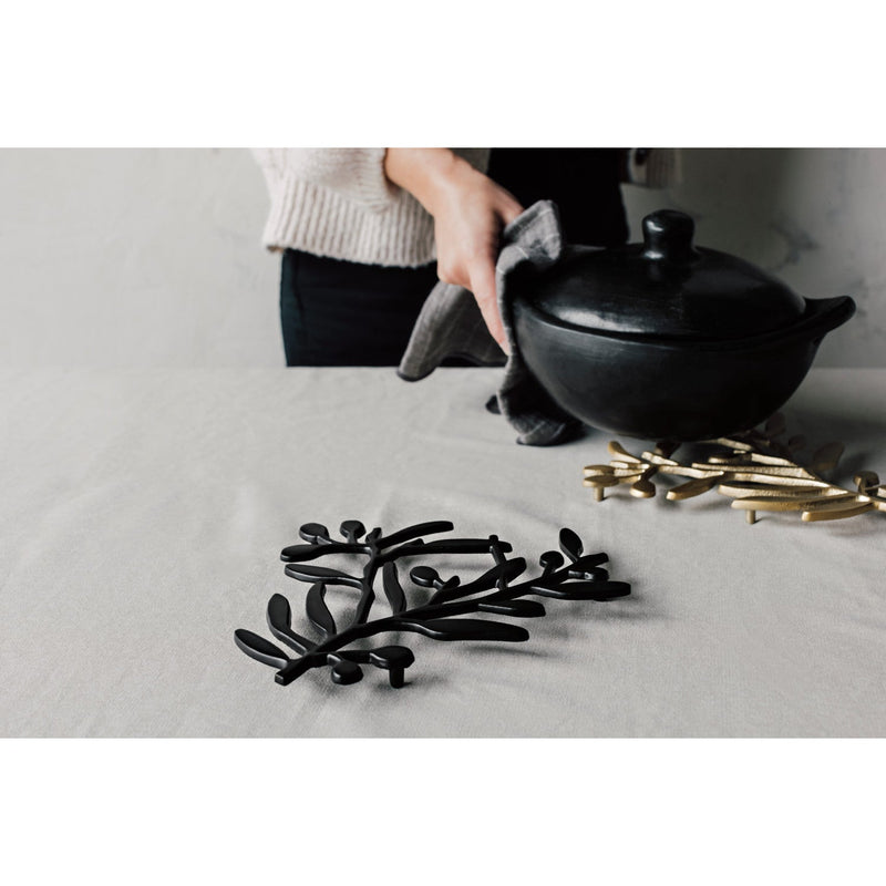 Heirloom - Metal Trivet Branch Matte Gold Home & Kitchen