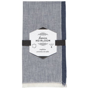 Heirloom - Midnight Blue Chambray Napkins Set of 4 Home & Kitchen