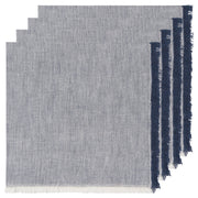 Heirloom - Midnight Blue Chambray Napkins Set of 4 Home & Kitchen