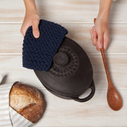 Heirloom - Midnight Blue Knit Potholder Home & Kitchen