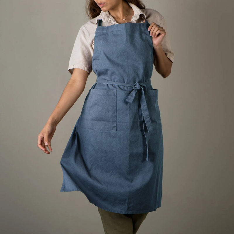 Heirloom - Midnight Blue Stonewash Apron Home & Kitchen