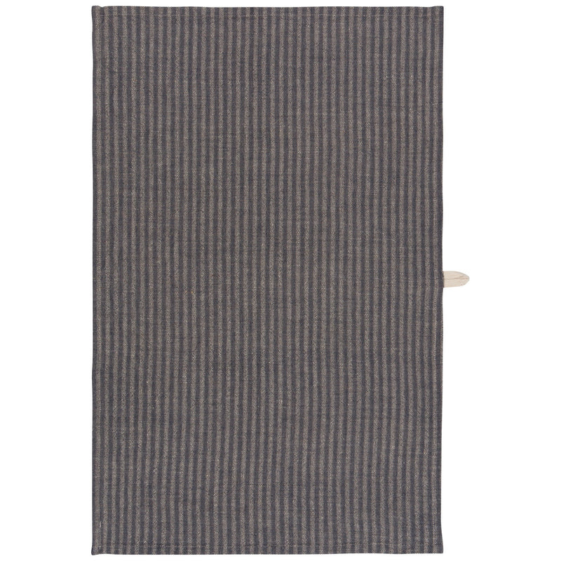 Heirloom - Midnight Stripe Linen - Cotton Dishtowel Home & Kitchen