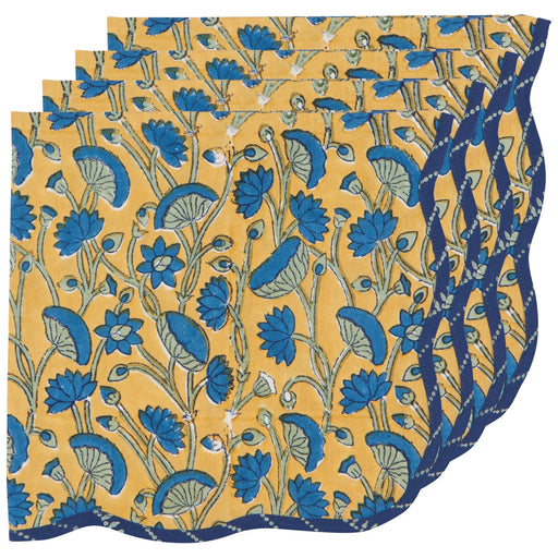 Heirloom - Napkin BlockPrint FanFlwr Midnit Home & Kitchen
