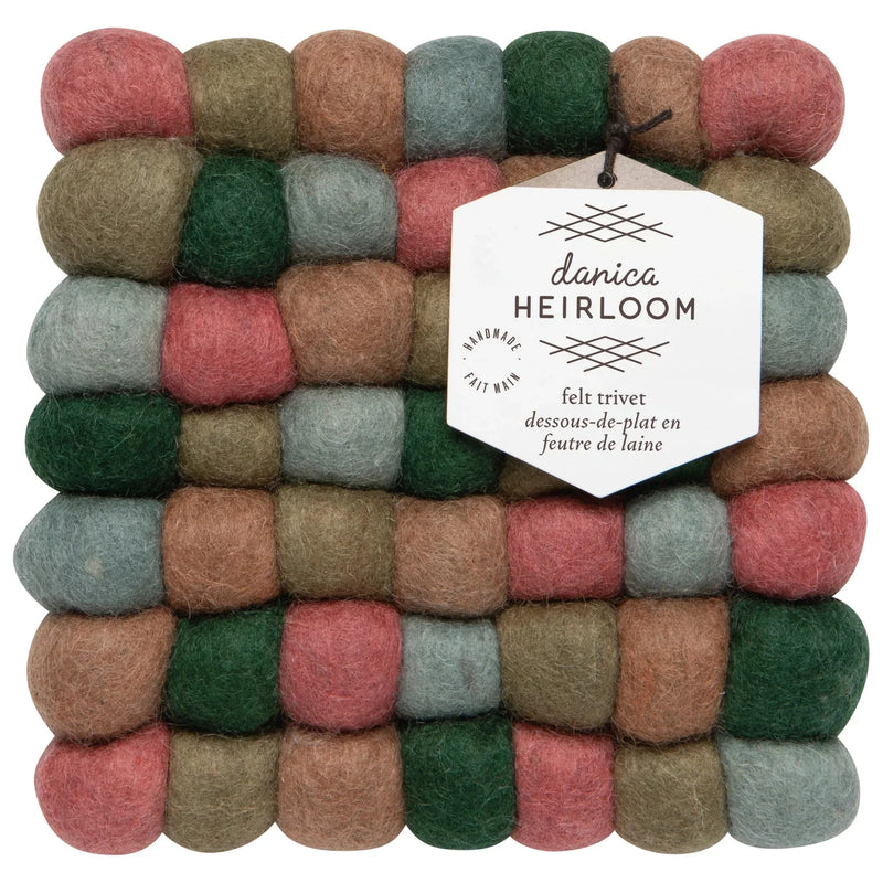 Heirloom - Nectar Wool Felt Ball Trivet - view 2