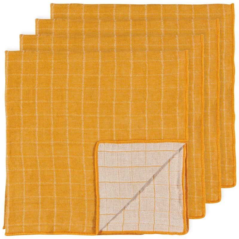 Heirloom - Ochre Double Weave Napkins Set of 4 Home & Kitchen