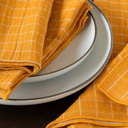 Heirloom - Ochre Double Weave Napkins Set of 4 Home & Kitchen