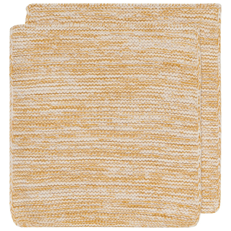 Heirloom - Ochre Knit Dishcloths Set of 2 Home & Kitchen