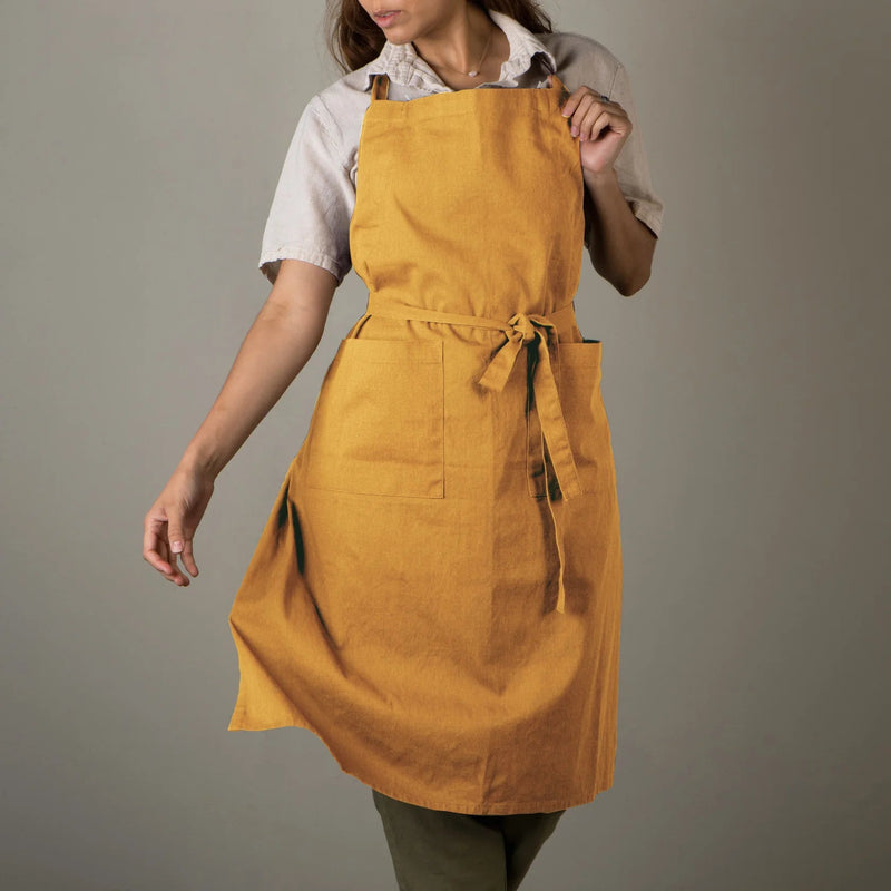 Heirloom - Ochre Stonewash Apron Home & Kitchen