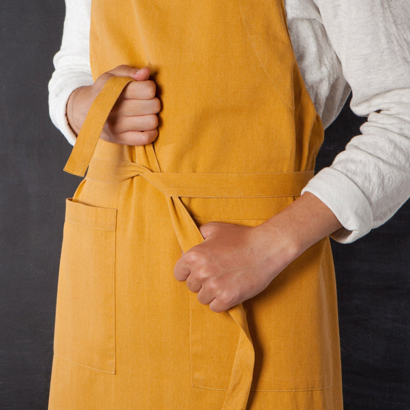 Heirloom - Ochre Stonewash Apron Home & Kitchen