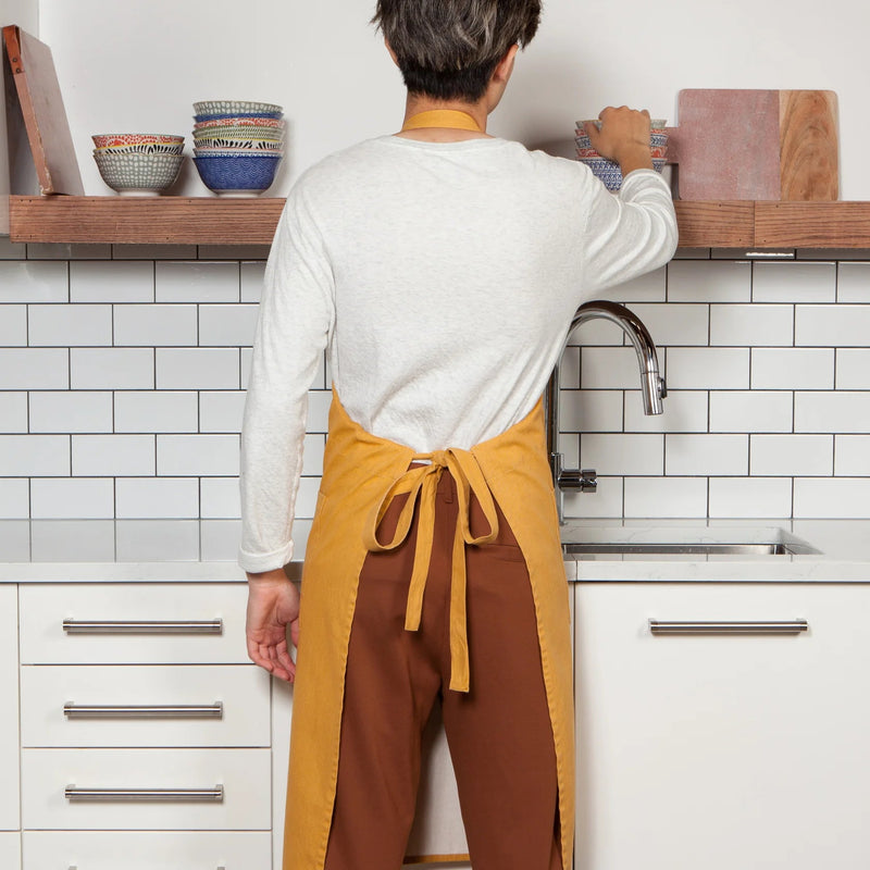 Heirloom - Ochre Stonewash Apron Home & Kitchen