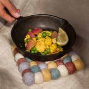 Heirloom - Ochre Wool Felt Ball Trivet