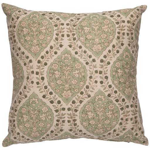 Heirloom - Ogee Block Print Pillow 20 x 20 inch Home & Kitchen