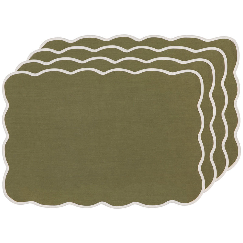 Heirloom - Olive Branch Florence Placemats Set of 4 Home & Kitchen