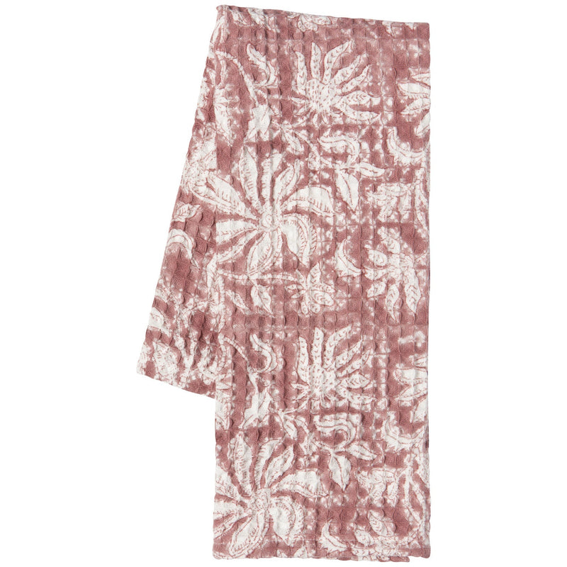 Heirloom - Paradise Block Print Waffle Dishtowel Home & Kitchen