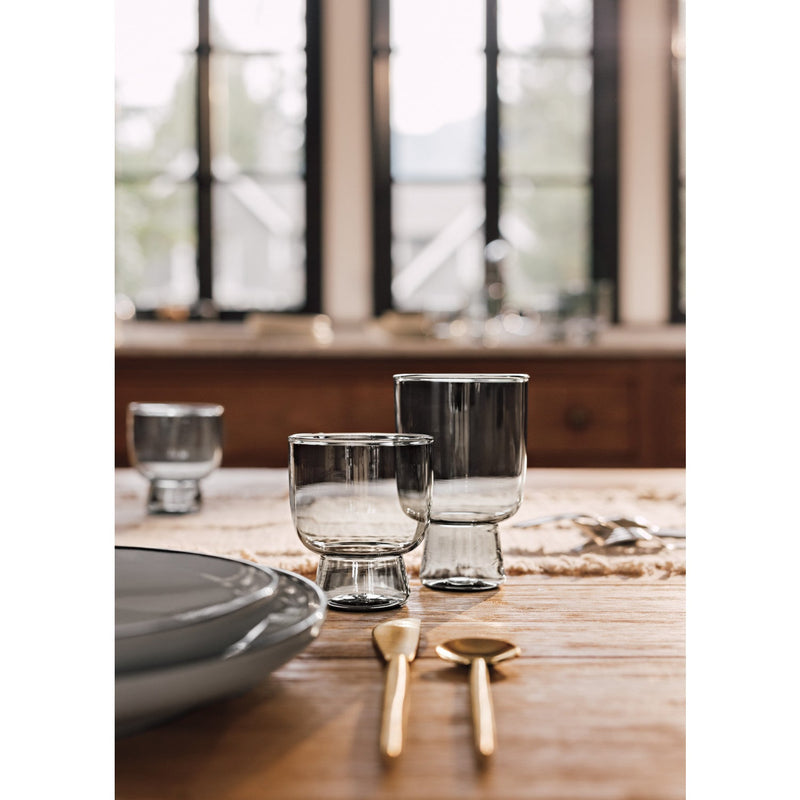 Heirloom - Pedestal Glass 11 oz - Smoke Home & Kitchen