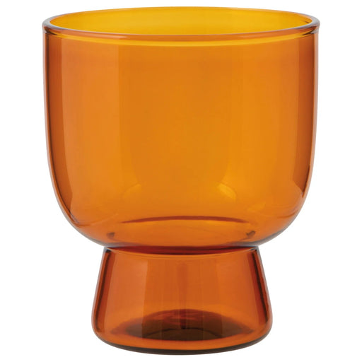 Heirloom - Pedestal Glass 7 oz - Amber Home & Kitchen