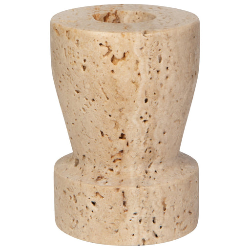 Heirloom - Petra Travertine Candle Holder Tall Home & Kitchen