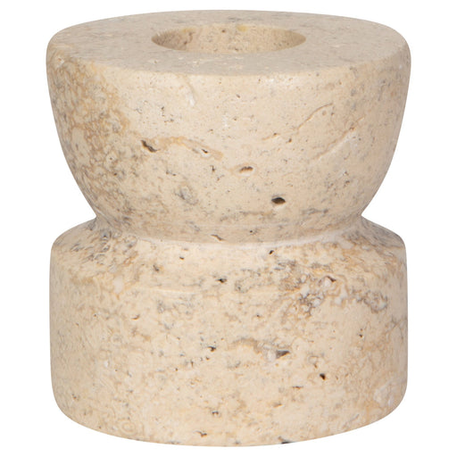 Heirloom - Petra Travertine Travertine Candle Holder Short Home & Kitchen