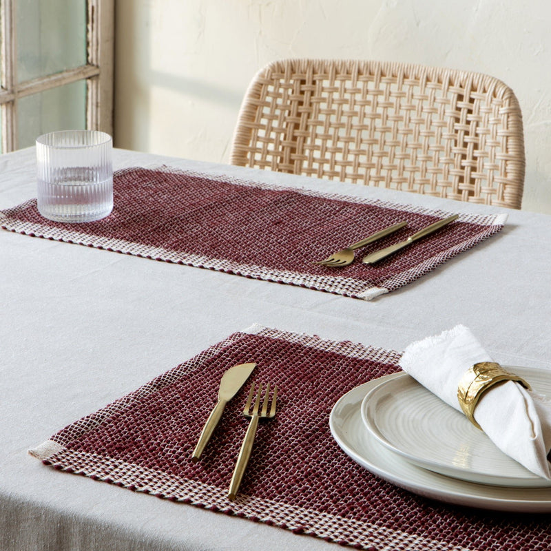 Heirloom - Placemat Lattice Garnet Home & Kitchen