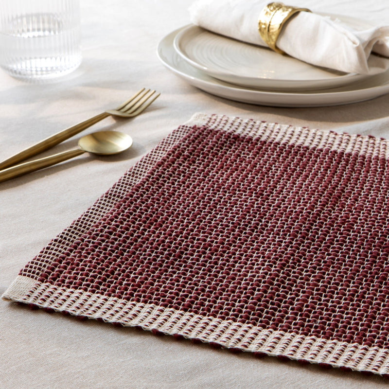 Heirloom - Placemat Lattice Garnet Home & Kitchen