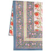 Heirloom - Poppy Block Print Tablecloth 90 x 60 inch Home & Kitchen