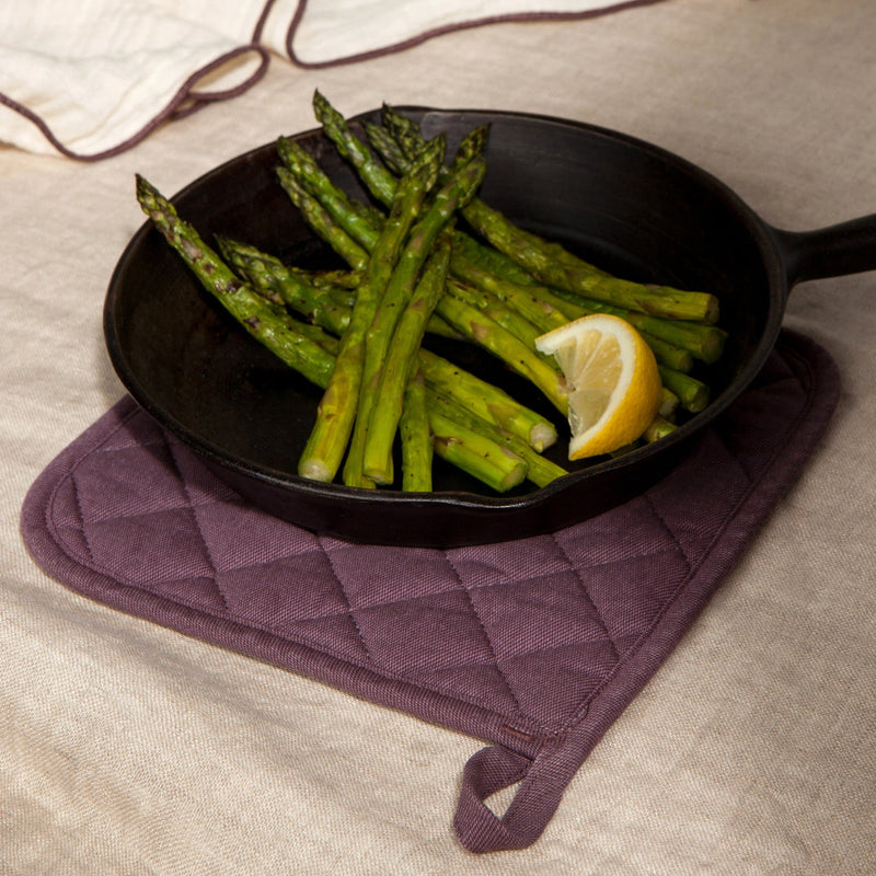 Heirloom - Potholder Stonewash Ash Plum | Purple Home & Kitchen
