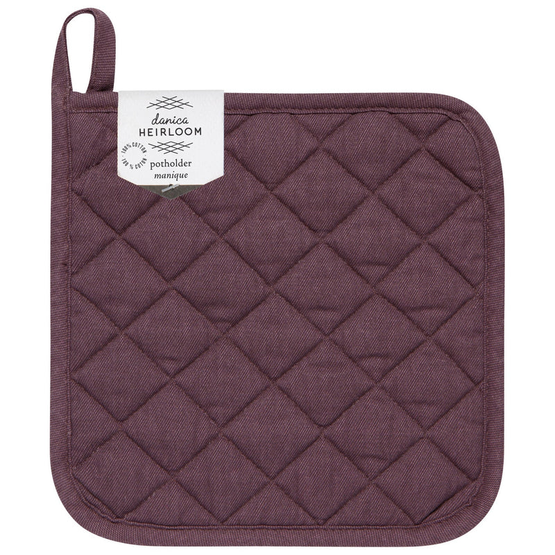 Heirloom - Potholder Stonewash Ash Plum | Purple Home & Kitchen