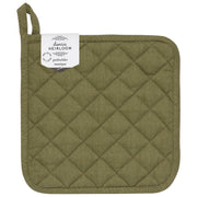 Heirloom - Potholder Stonewash Olive Branch | Green Home & Kitchen