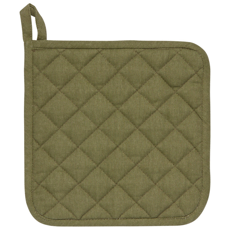 Heirloom - Potholder Stonewash Olive Branch | Green Home & Kitchen