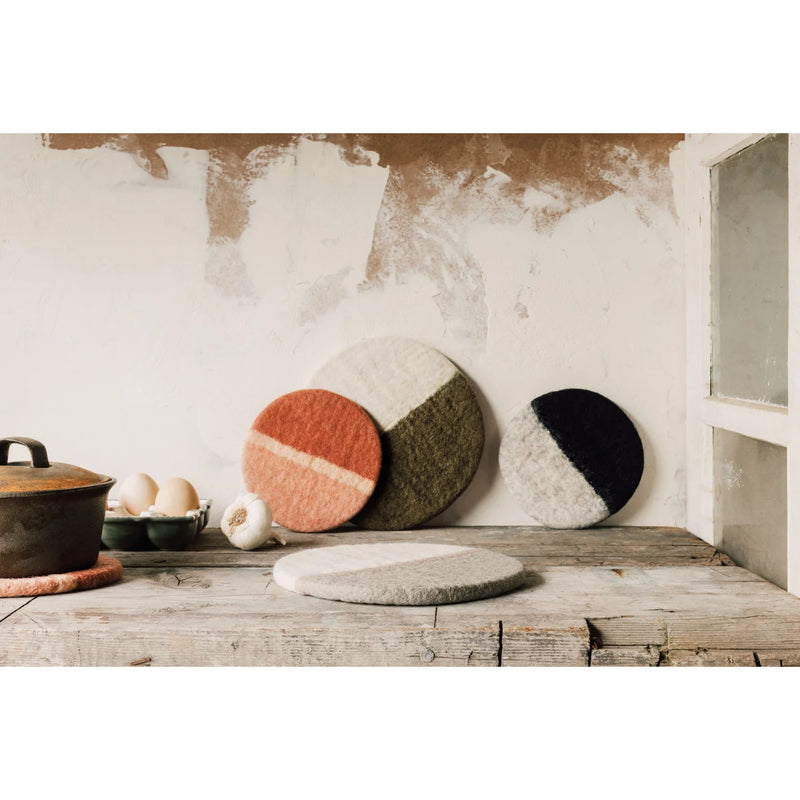 Heirloom - Quarry Felt Wool Trivet Home & Kitchen