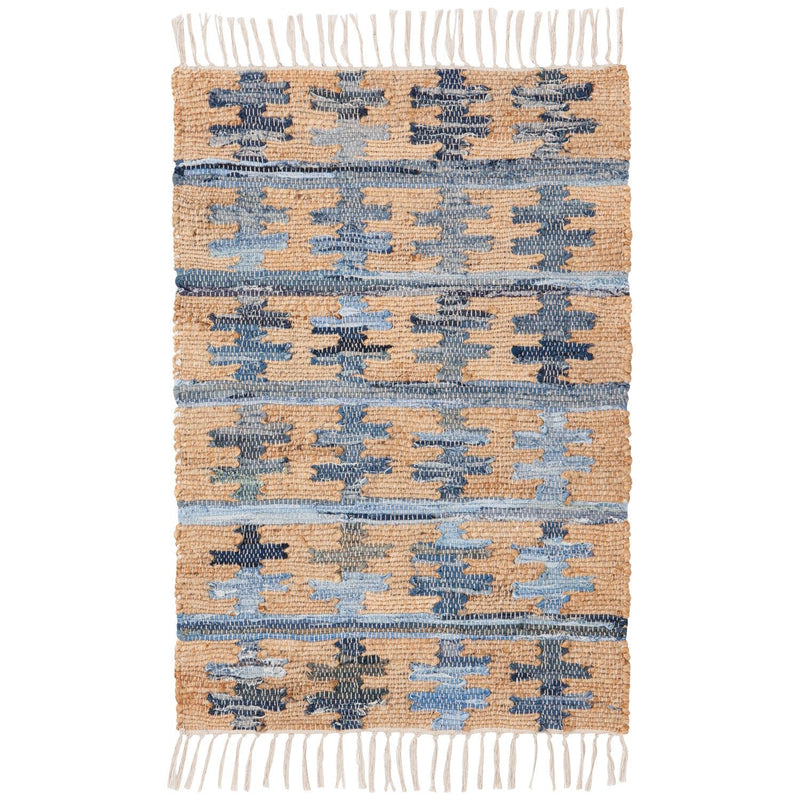 Heirloom - Reverb Recycled Denim Chindi Rug 2 x 3 ft Home & Kitchen